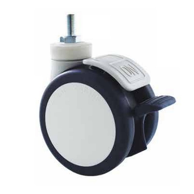 120mm Double-pedal reset caster, no noise soft double Swivel Caster for Analysis Instruments and Medical Hospital Worktable, B-Ultrasonic Scanner 2.jpg